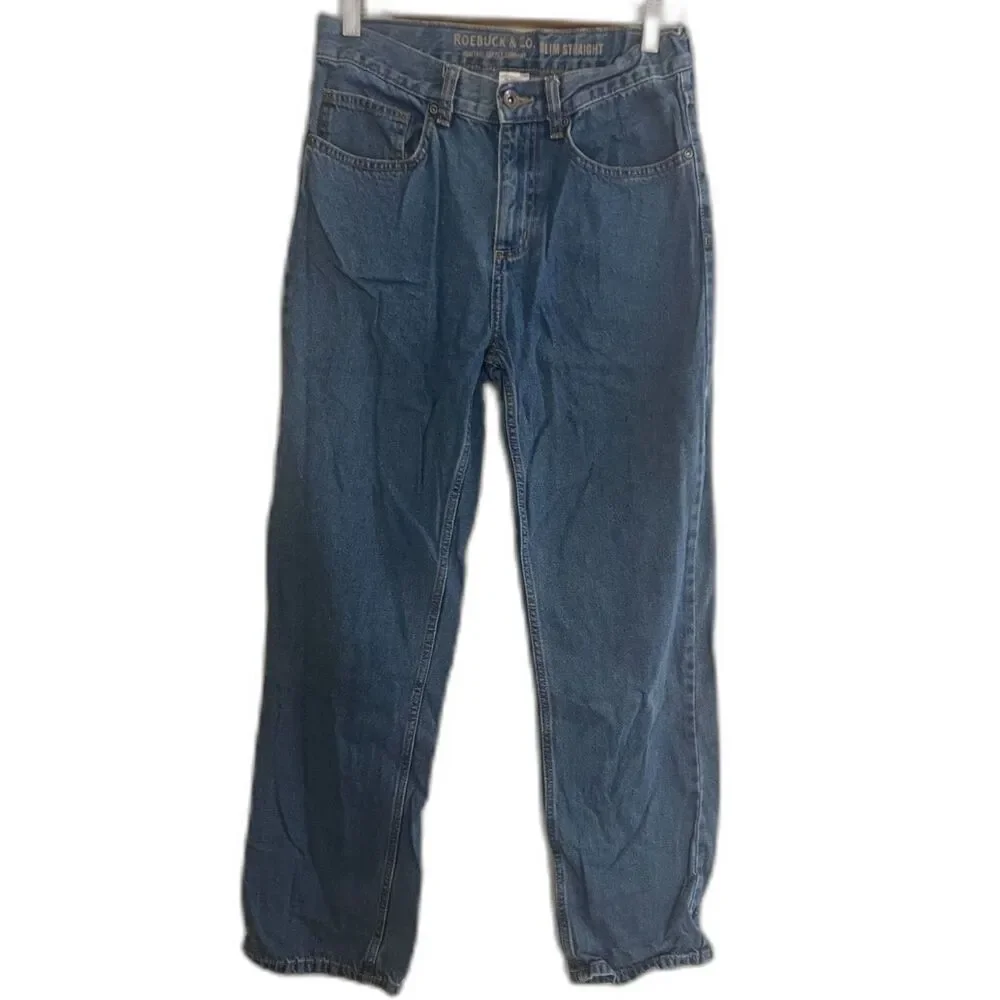 Vintage Sears & Roebuck Blue Jeans Boys Denim 1970s 100% Cotton Size 18